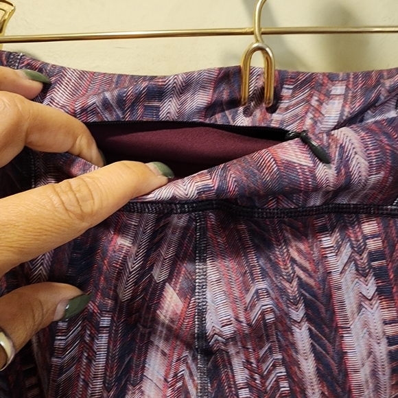 Fabletics Midrise Power Hold Zip Pocket Pattern capri leggings  XL - Picture 10 of 14